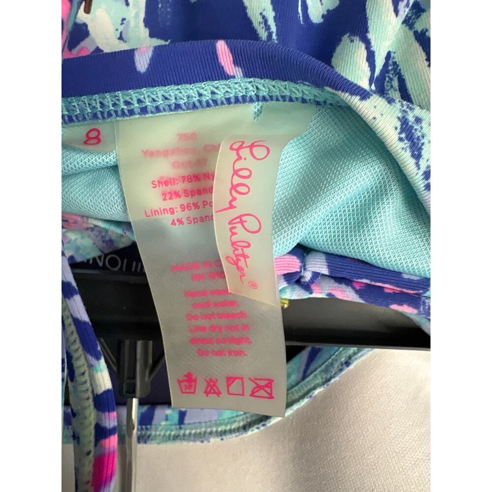 Lilly Pullitzer Pink and Blue Two Piece Bikini Sz 8 - Picture 3 of 3